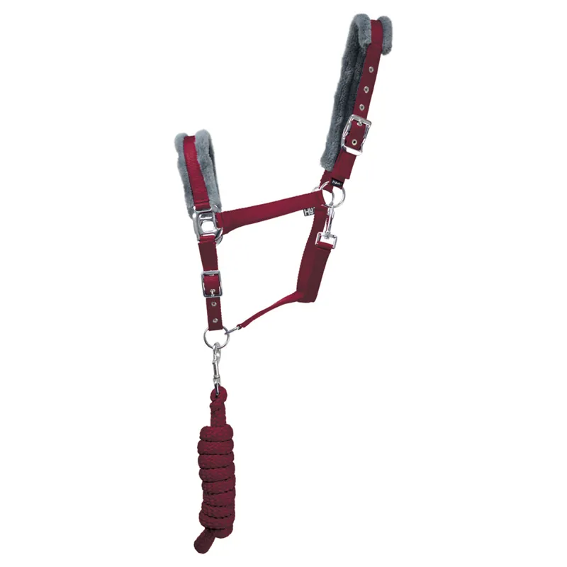 Hy Sport Active Head Collar and Lead Rope - Vivid Merlot